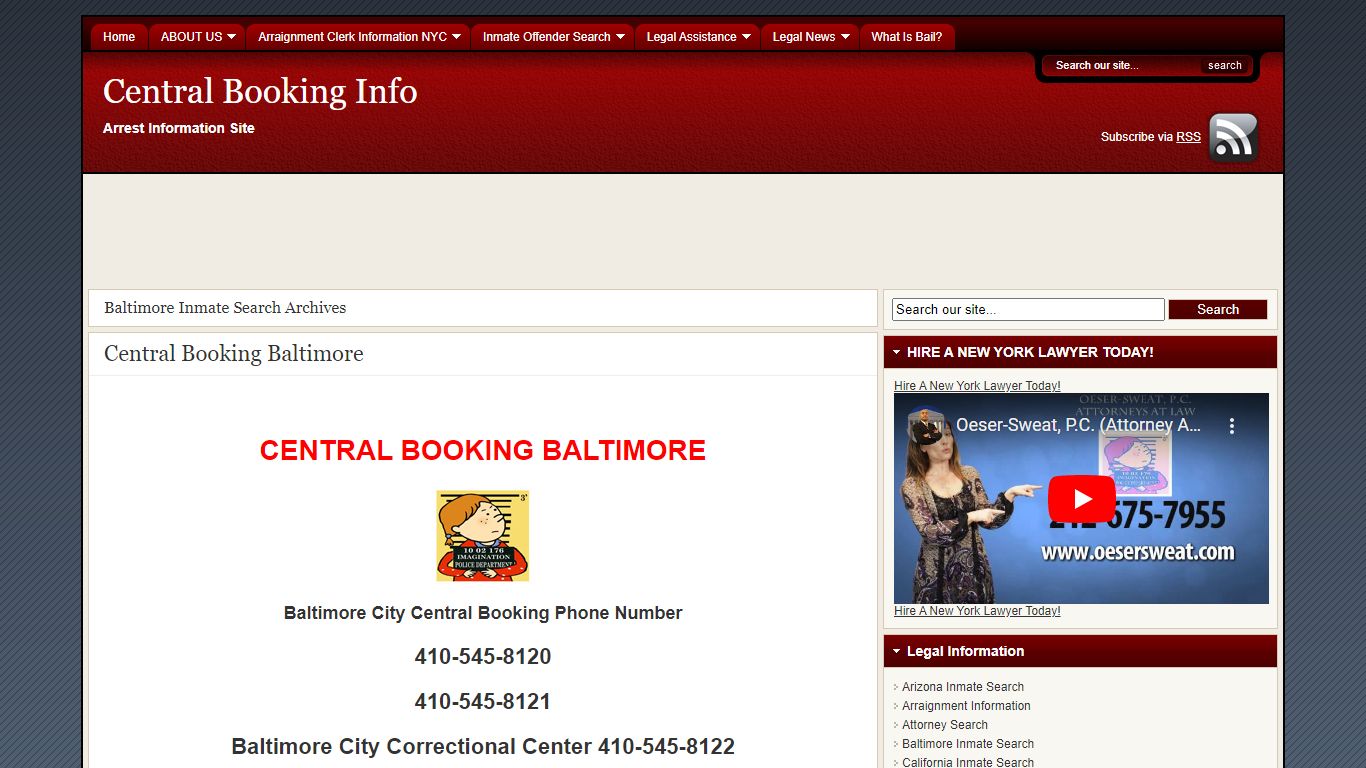 Baltimore Inmate Search - Central Booking Info